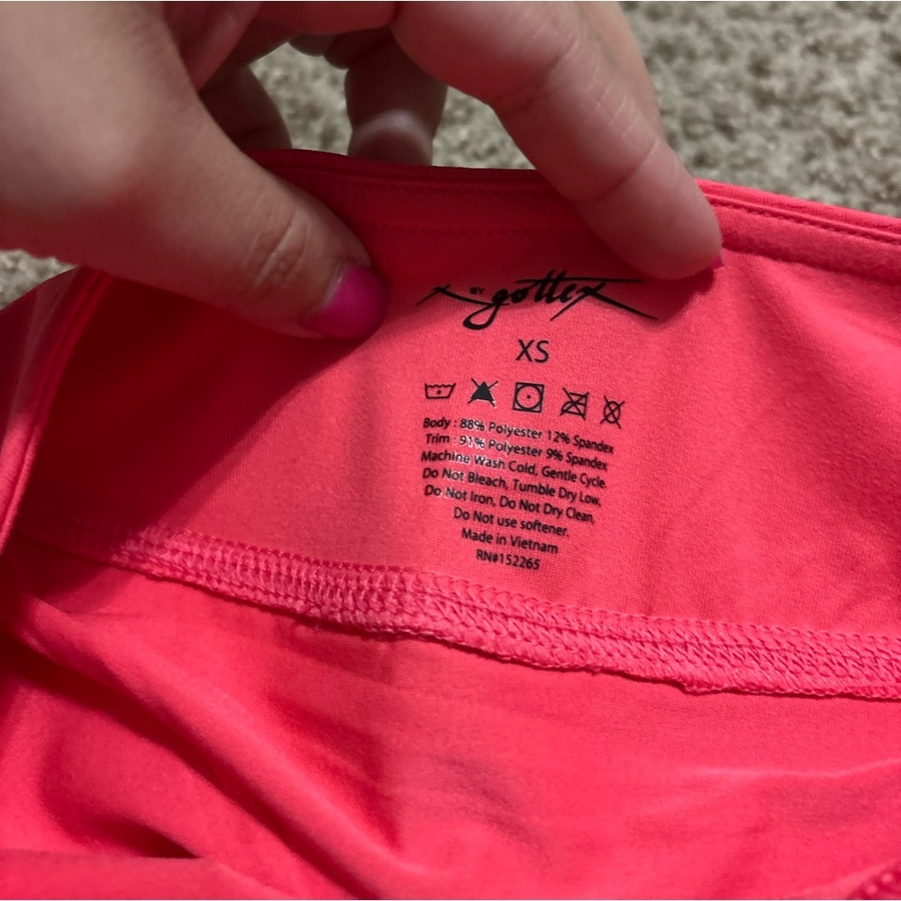 Gotten Double Ruffle Active Skirt in Coral Size XS - Picture 4 of 5